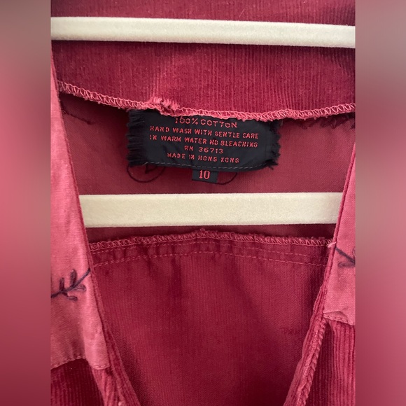 Vintage Red Embroidered Blazer - Picture 2 of 4